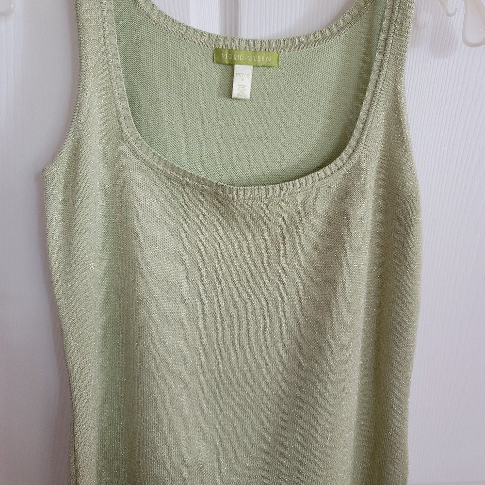 Sigrid Olsen Pale Green Shell Top